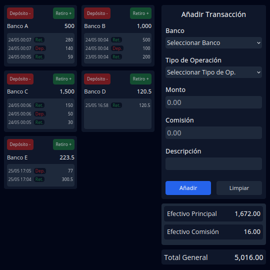 panel agente dashboard